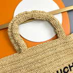 RIVE GAUCHE Tragetasche 38 Zoll in hellgelbem Raffia