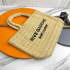RIVE GAUCHE Tragetasche 38 Zoll in hellgelbem Raffia