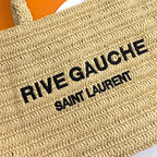 RIVE GAUCHE Tragetasche 38 Zoll in hellgelbem Raffia