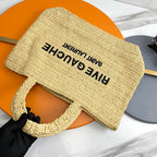 RIVE GAUCHE Tragetasche 38 Zoll in hellgelbem Raffia