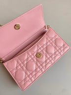 LADY 21 CHAIN BAG IN HOT PINK LAMBSKIN