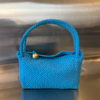 TOSCA 27 Tasche in azurblauem Kalbsleder