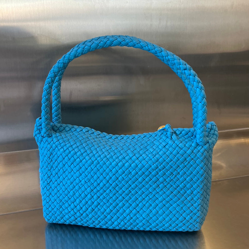 TOSCA 27 Tasche in azurblauem Kalbsleder