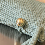 TOSCA 27 Beutel in cremefarbenem grauem Kalbsleder