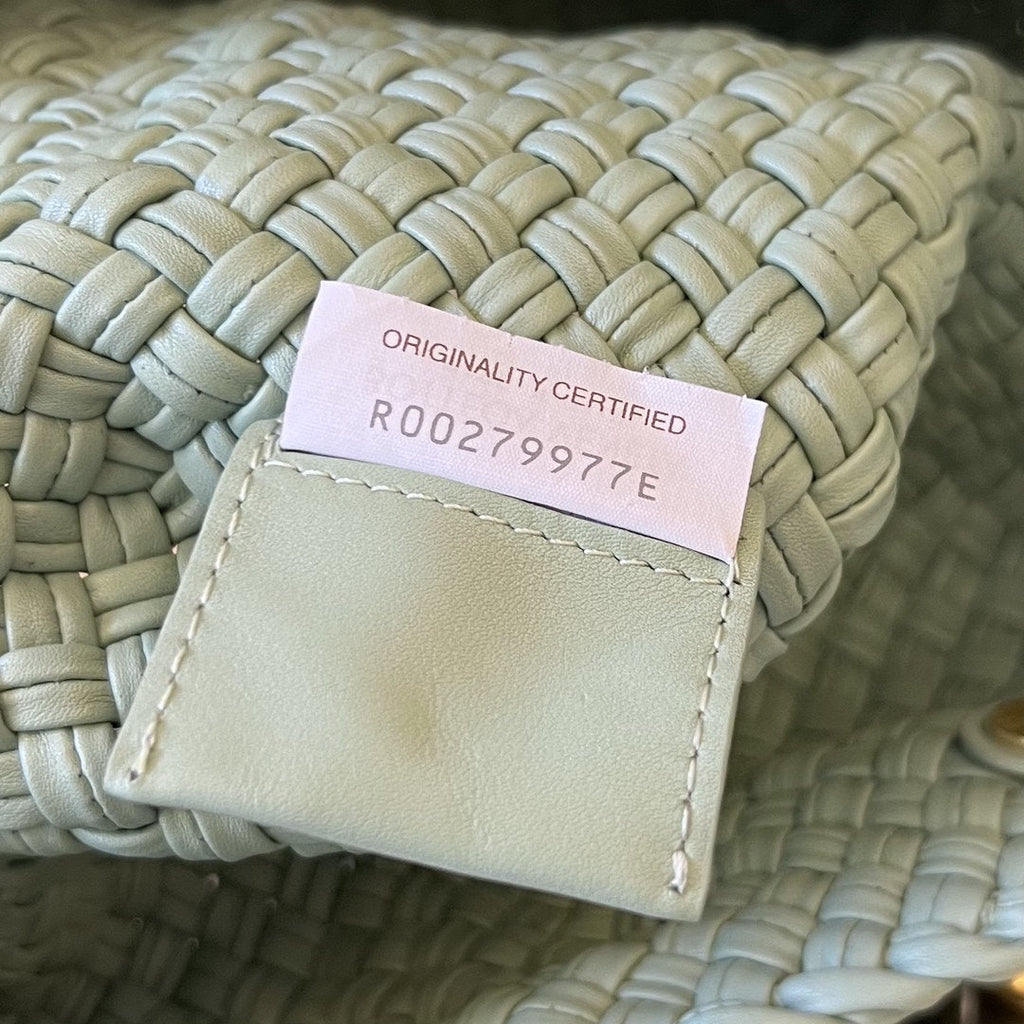 TOSCA 27 Beutel in cremefarbenem grauem Kalbsleder