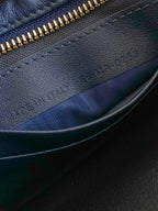 MINI HOBO 23 Tasche in blauem schrägem Jacquard