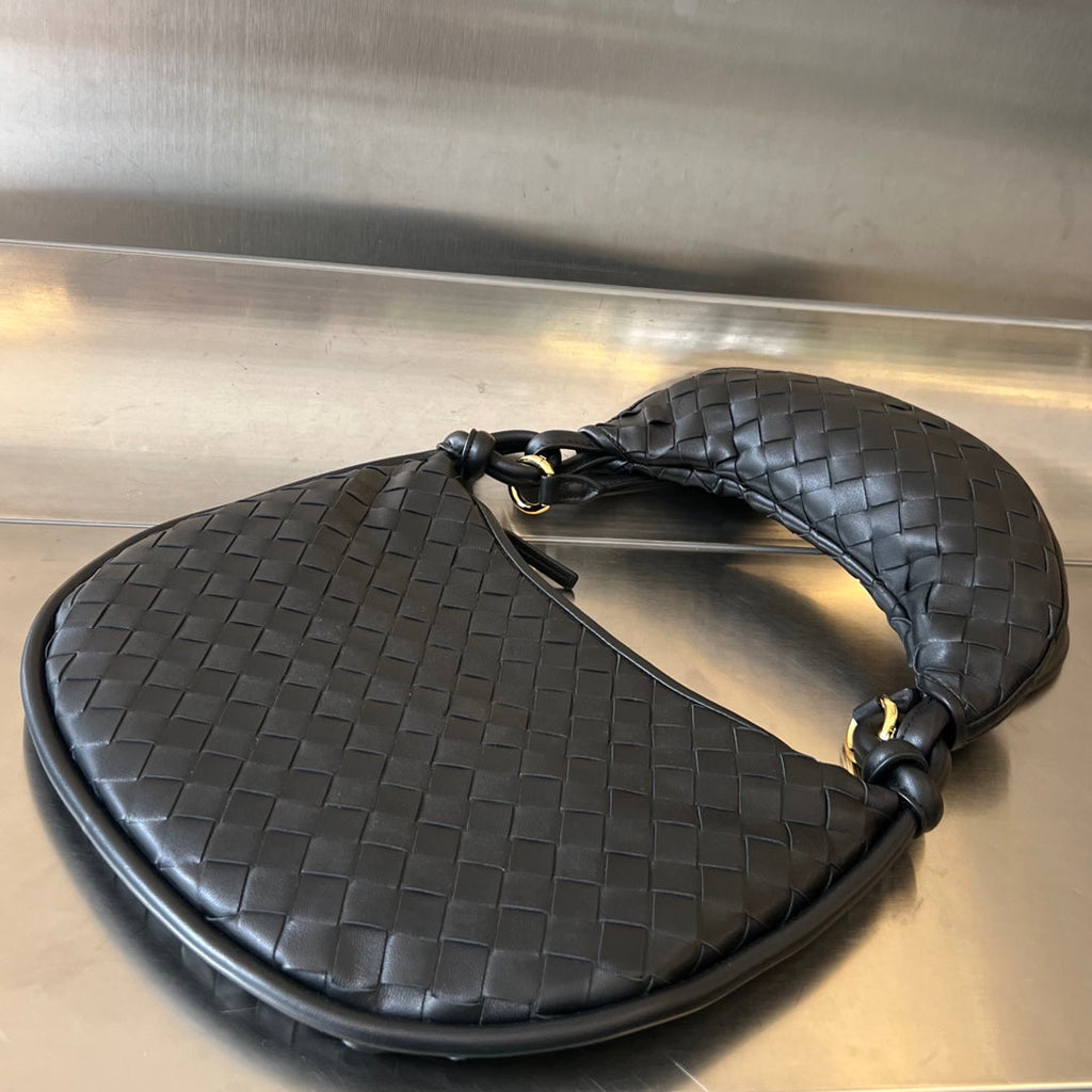 MITTELGRÖSSE GEMELLI 36 SCHWARZES LAMMLEDER