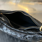 MITTELGRÖSSE GEMELLI 36 SCHWARZES LAMMLEDER