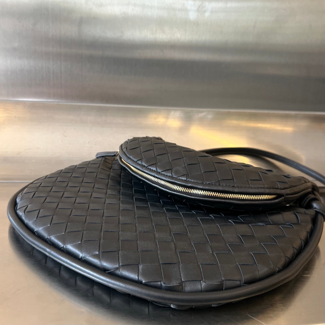 MITTELGRÖSSE GEMELLI 36 SCHWARZES LAMMLEDER