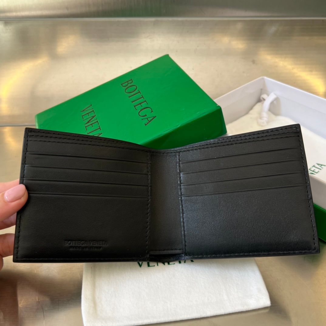 BRIEFTASCHE AUS SCHWARZEM KALBSLEDER INTRECCIATO PICCOLO 11