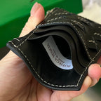 Kartenetui mit Reißverschluss, 11 schwarzes Kalbsleder