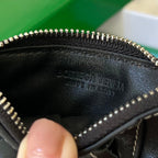 Kartenetui mit Reißverschluss, 11 schwarzes Kalbsleder