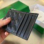 Kartenetui mit Reißverschluss, 11 schwarzes Kalbsleder