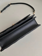 MISS LADY 24 GROSSE TASCHE IN SCHWARZEM LAMMLEDER