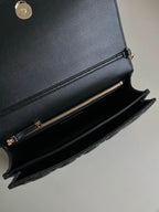 MISS LADY 24 GROSSE TASCHE IN SCHWARZEM LAMMLEDER