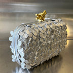 GOLDEN KNOT 19 IN SILBERNEM LAMMLEDER