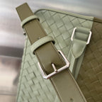 GROSSE INTRECCIATO 40 AKTENKOFFER AUS MUD MIX TRAVERTINE-KALBLEDER