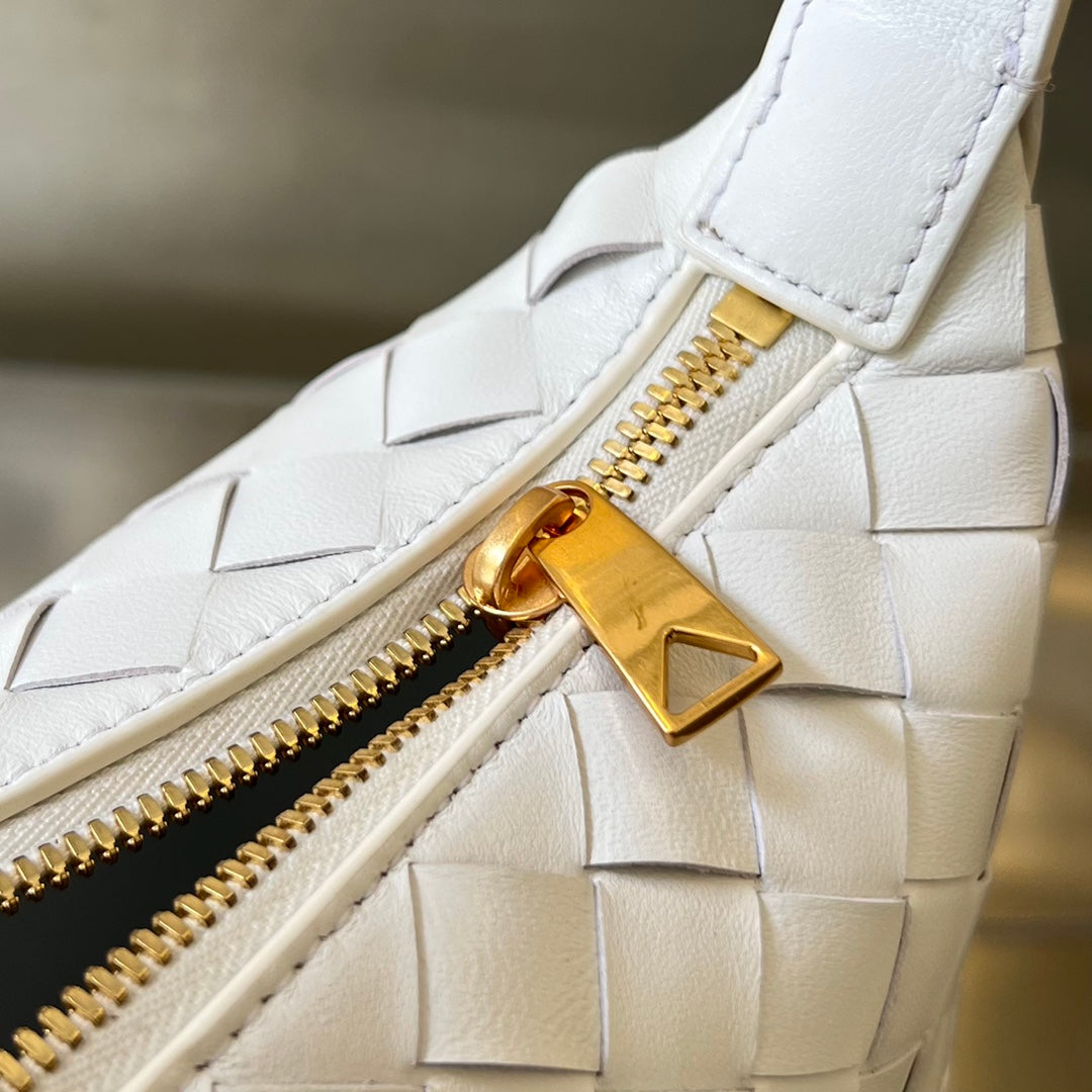 WALLACE 22 Beutel in Weiß Mix Rot Kalbsleder