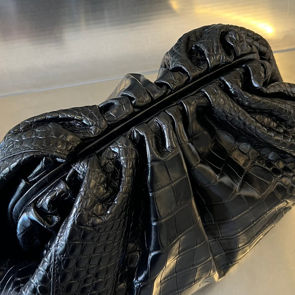 Klassisches Etui 40 cm, schwarzes Kalbsleder 