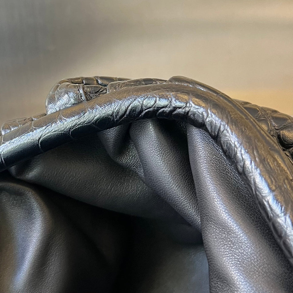 Klassisches Etui 40 cm, schwarzes Kalbsleder 