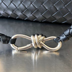 BV MEDIUM ANDIAMO 32CM SCHWARZES LAMMLEDER 