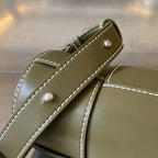 KLEINE ZYLINDERKASSETTE 21 ZOLL TABAKBRAUNES KALBSLEDER