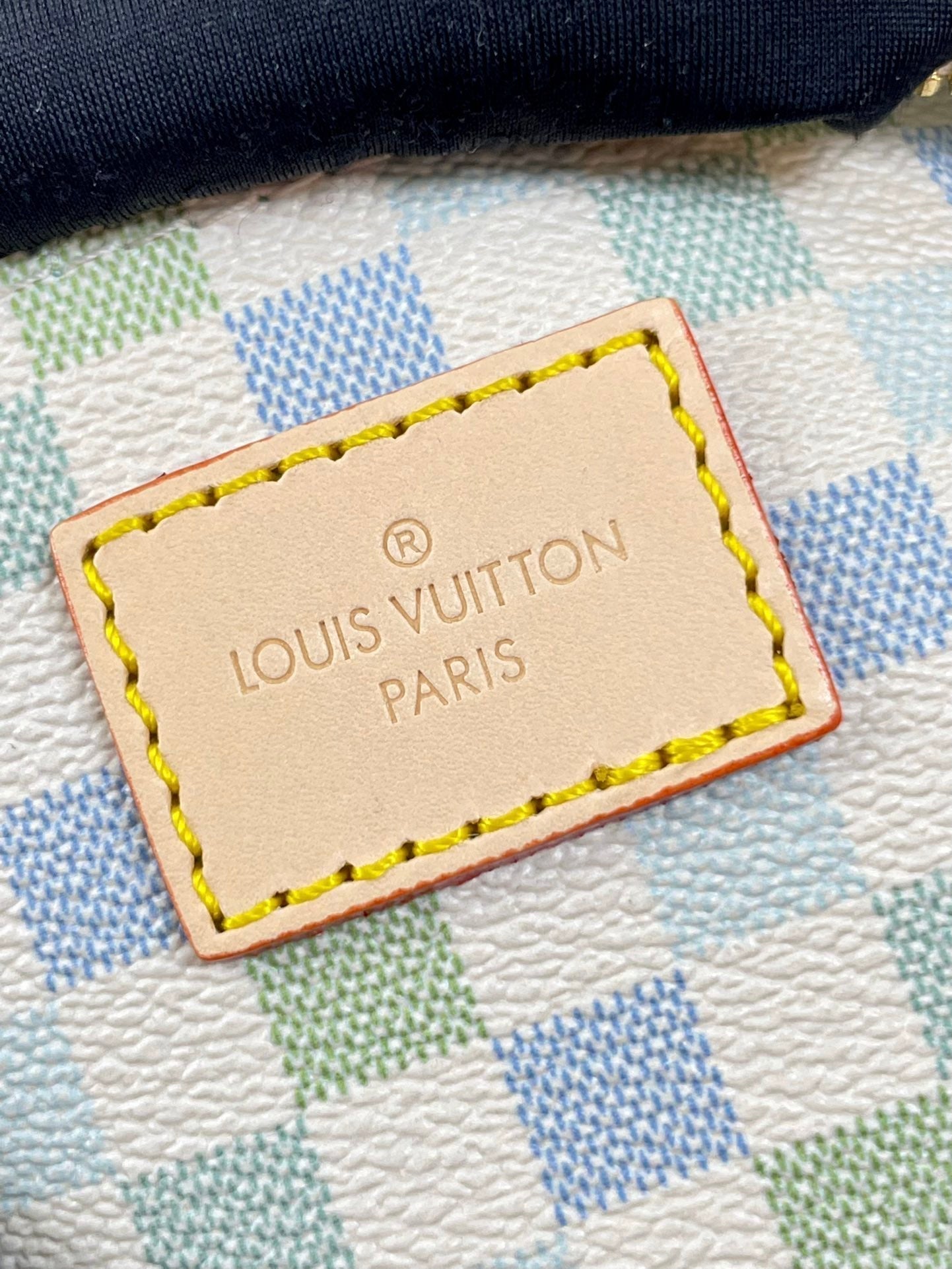 SPEEDY BANDOULIÈRE 20 IN PISTAZIEN-DAMIER-RIESEN-CANVAS-GOLD-HARDWARE