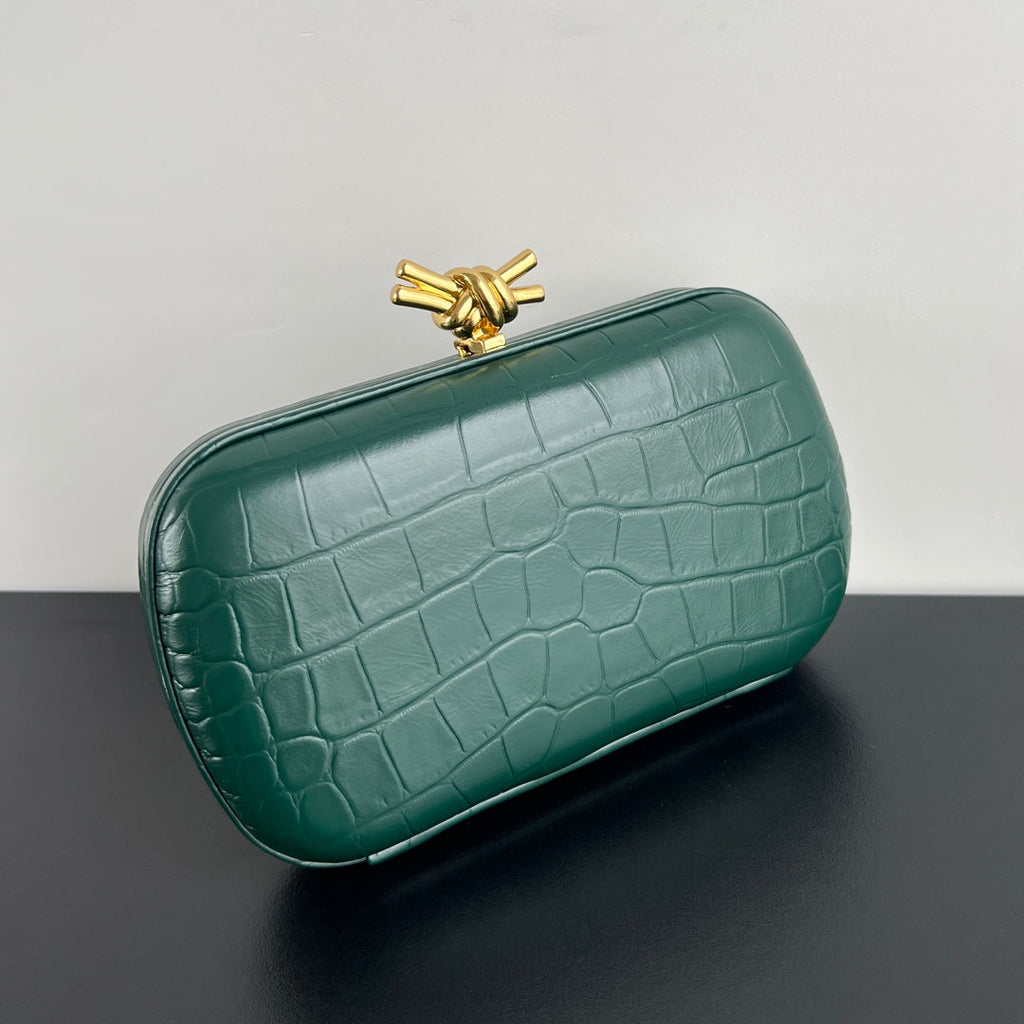 KNOTEN 19 IN EDEN GREEN KROKODILMUSTER KALBSLEDER