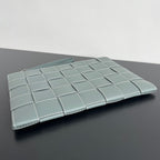 Große Kassettentasche, 35 Zoll, rauchfarbenes Kalbsleder