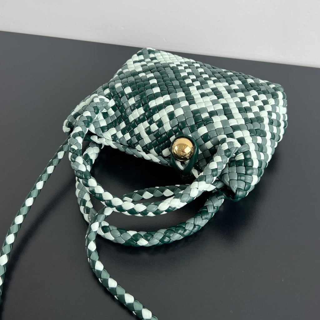 MINI TOSCA 20 IN WEISS MIX GRÜNES KALBSLEDER