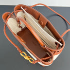 MEDIUM ANDIAMO 32 IN WEISS-BRAUNEM KALBSLEDER UND CANVAS