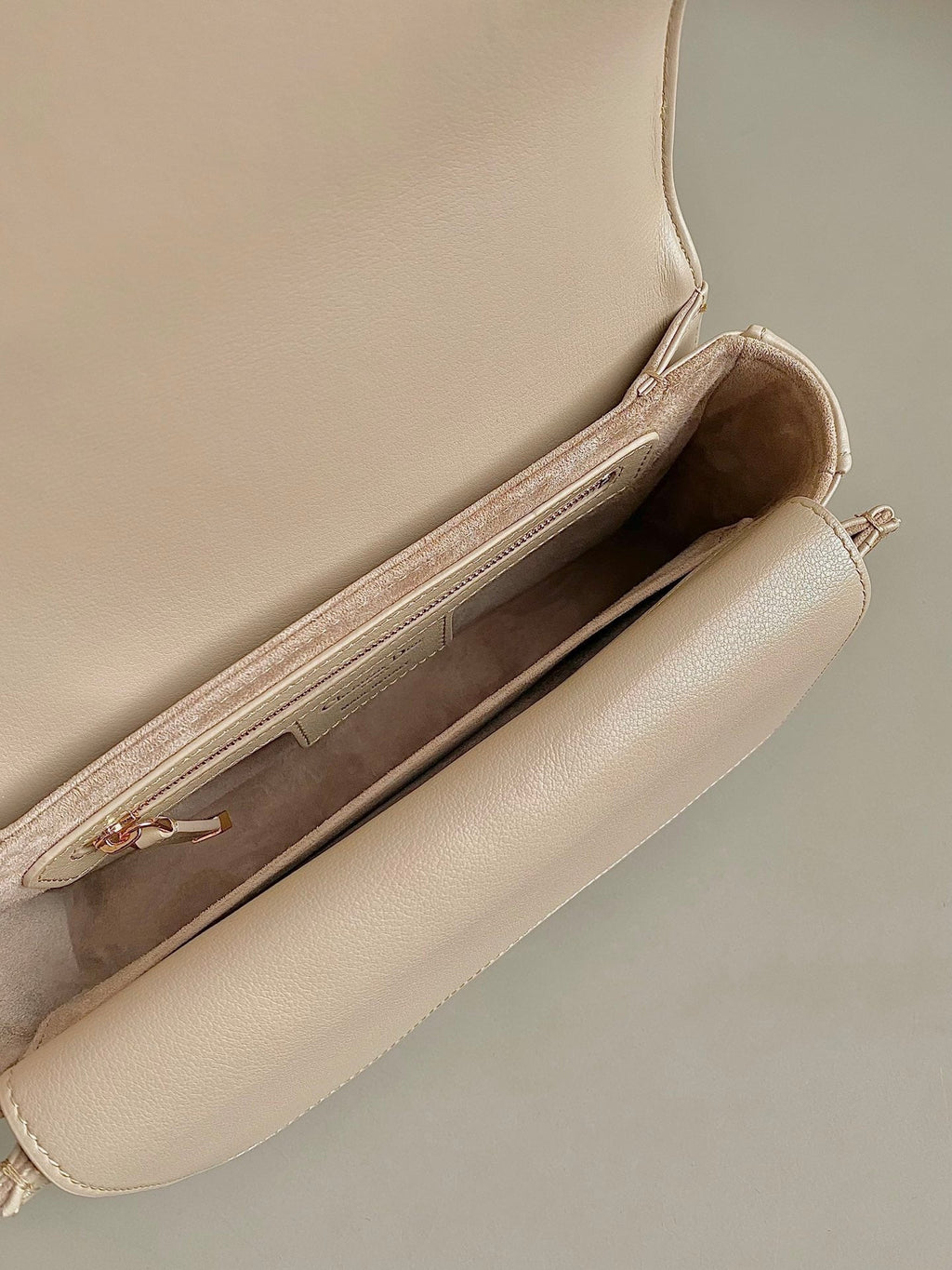 MINI JOLIE 22 TASCHE BEIGE CREME KALBSLEDER