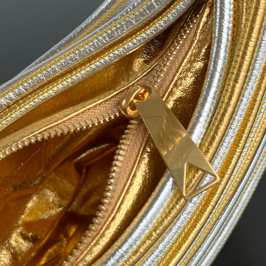 MINI JODIE 28-TEIL IN GOLD MIX SILBER LAMMLEDER