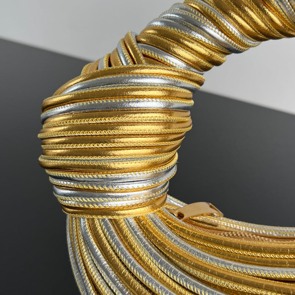 MINI JODIE 28-TEIL IN GOLD MIX SILBER LAMMLEDER