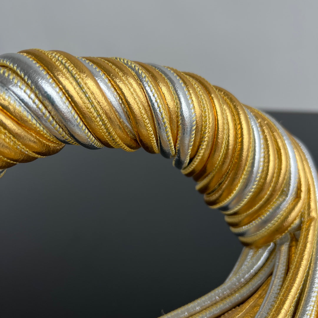 MINI JODIE 28-TEIL IN GOLD MIX SILBER LAMMLEDER