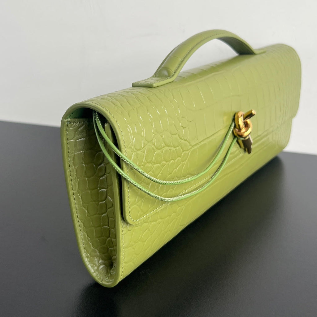 ANDIAMO CLUTCH 31 IN GERSTENMORN-KROKODILMUSTER-KALBSKAUT