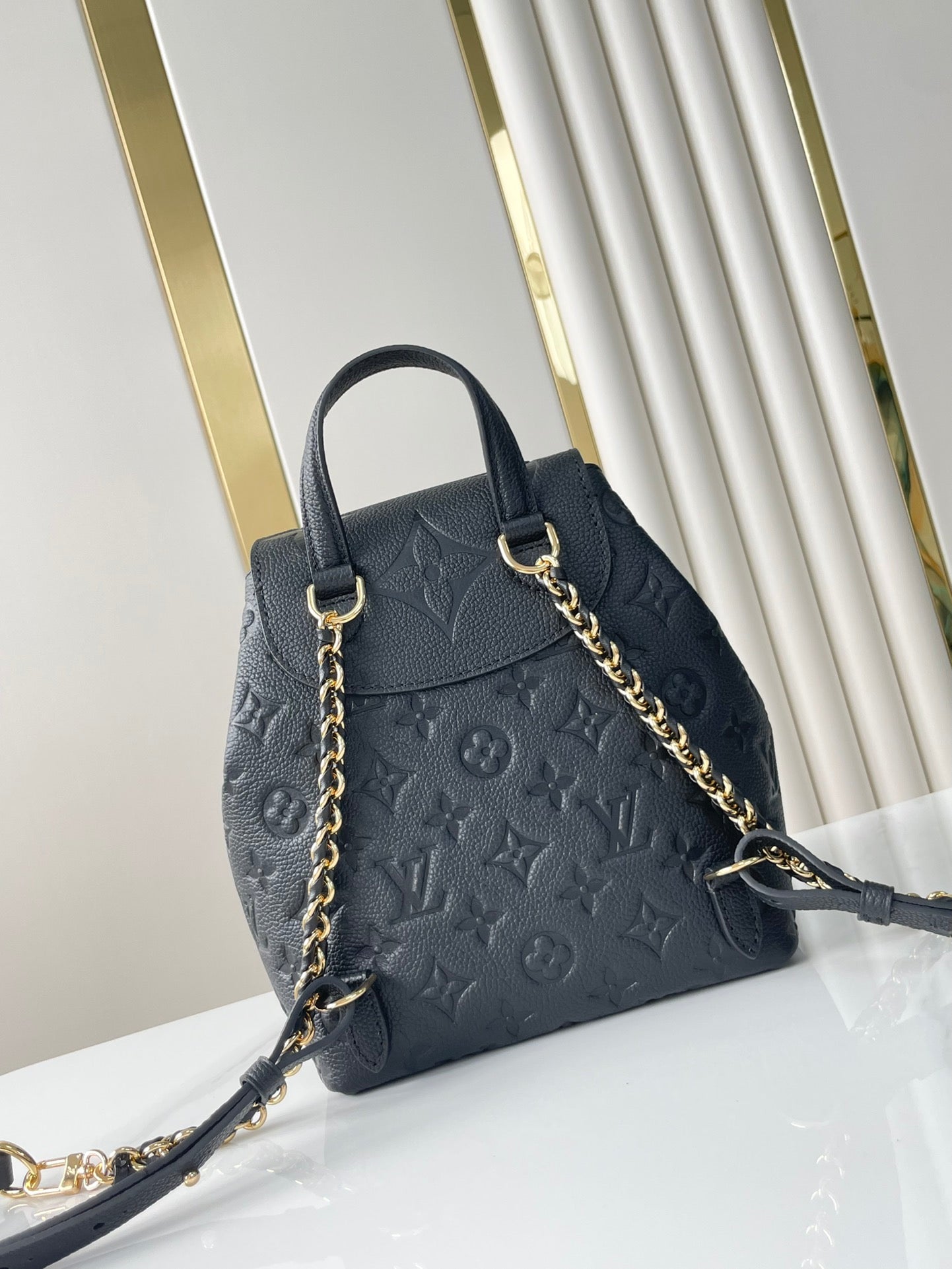 Backup-Rucksack 22 Zoll, schwarz, Monogram Empreinte Leder