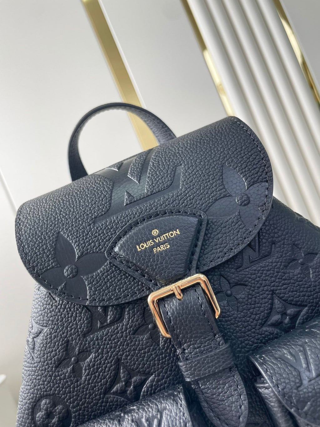 Backup-Rucksack 22 Zoll, schwarz, Monogram Empreinte Leder