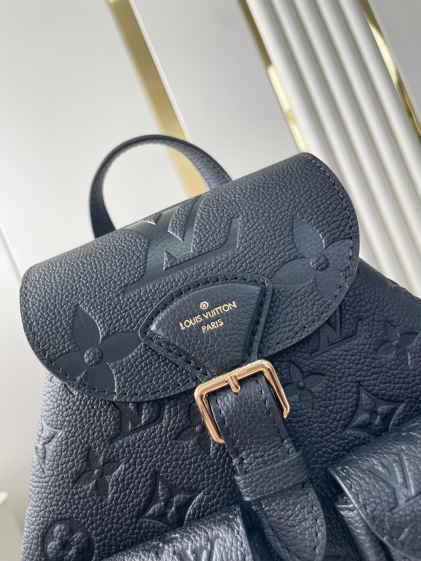 Backup-Rucksack 22 Zoll, schwarz, Monogram Empreinte Leder