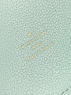 HINA 23 IN SKY BLUE MONOGRAM PERFORATED CALFSKIN