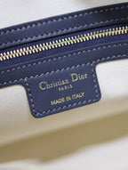 Mittlere 31 D-Vibe Bowlingtasche in blauem Monogram Obliqué Jacquard