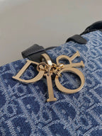 MITTLERER TOUJOURS 28 BLAUER DENIM-OBLIQUE-JACQUARD