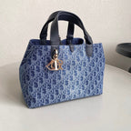 MITTLERER TOUJOURS 28 BLAUER DENIM-OBLIQUE-JACQUARD