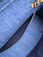 MINI-KOSTÜM 16 BLAUER DENIM SCHRÄGJACQUARD