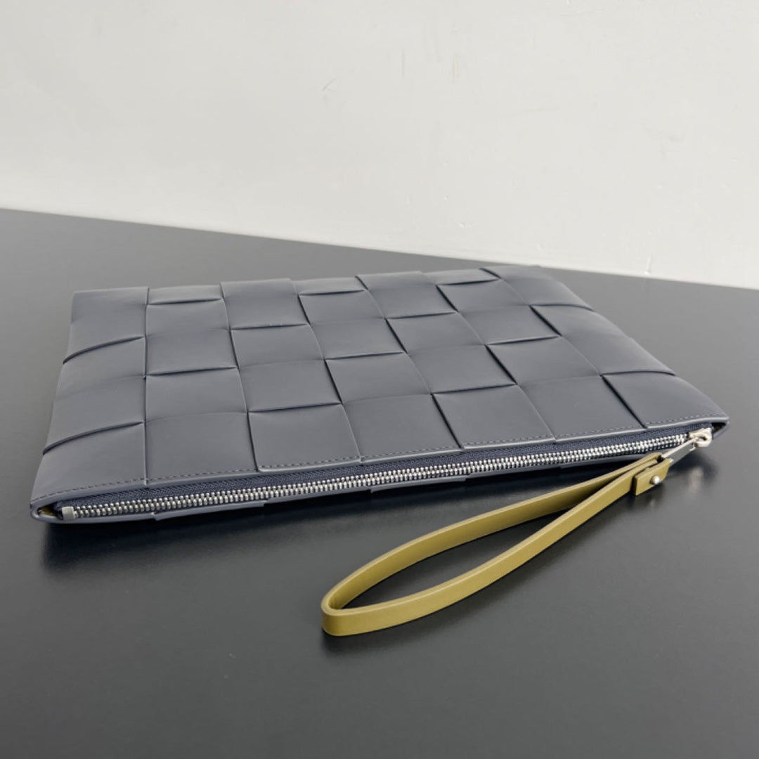 GROSSE KASSETTENTASCHE 35 IN FORELLE GRAUES KALBSLEDER