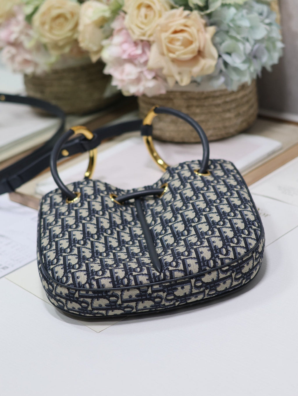 MINI 27 NOLITA TASCHE IN BLAUEM MONOGRAMM OBLIQUE JACQUARD