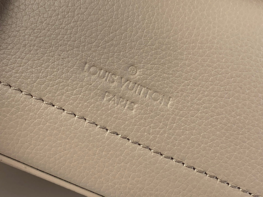 LOCKME EVER MINI 23 IN KHAKI BROWN MIX LIGHT PINK CALFSKIN GOLD HARDWARE