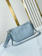 MULTI-POCHETTE-ACCESSOIRES 24 AUS BEAU-BLAUEM MONOGRAM-EMPREINTE-LEDER
