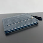 INTRECCIATO CLUTCH 32 IN PICKLED BLUEWOOD WEICHES KALBSLEDER