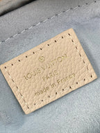 ONTHEGO 25 IN CREAM BLUE CALFSKIN GOLD HARDWARE